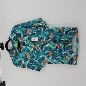 CON.STRUCT Hotdog Dog Print Performance Golf Polo Mens Size M